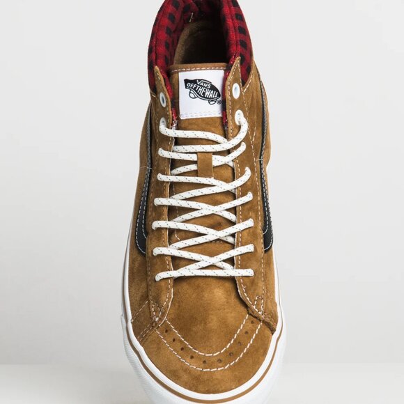 VANS Sk8-Hi MTE-1 Plaid Brown SNEAKER BOOT SHOES SKATEBOARDING MENS 10 NEW - Picture 14 of 16